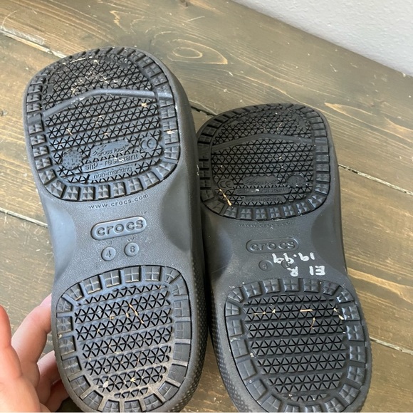 Crocs On The Clock Work Slip-on Black 6 Comfort Casual - Picture 7 of 10